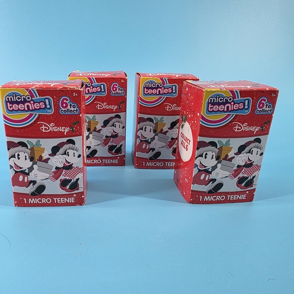 Set Of 4 Disney Micro Teenies Holiday NIB‎ 3 Open Box 1 Mystery